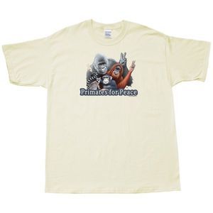 Primates for Peace Shirt Peace Sign NWT